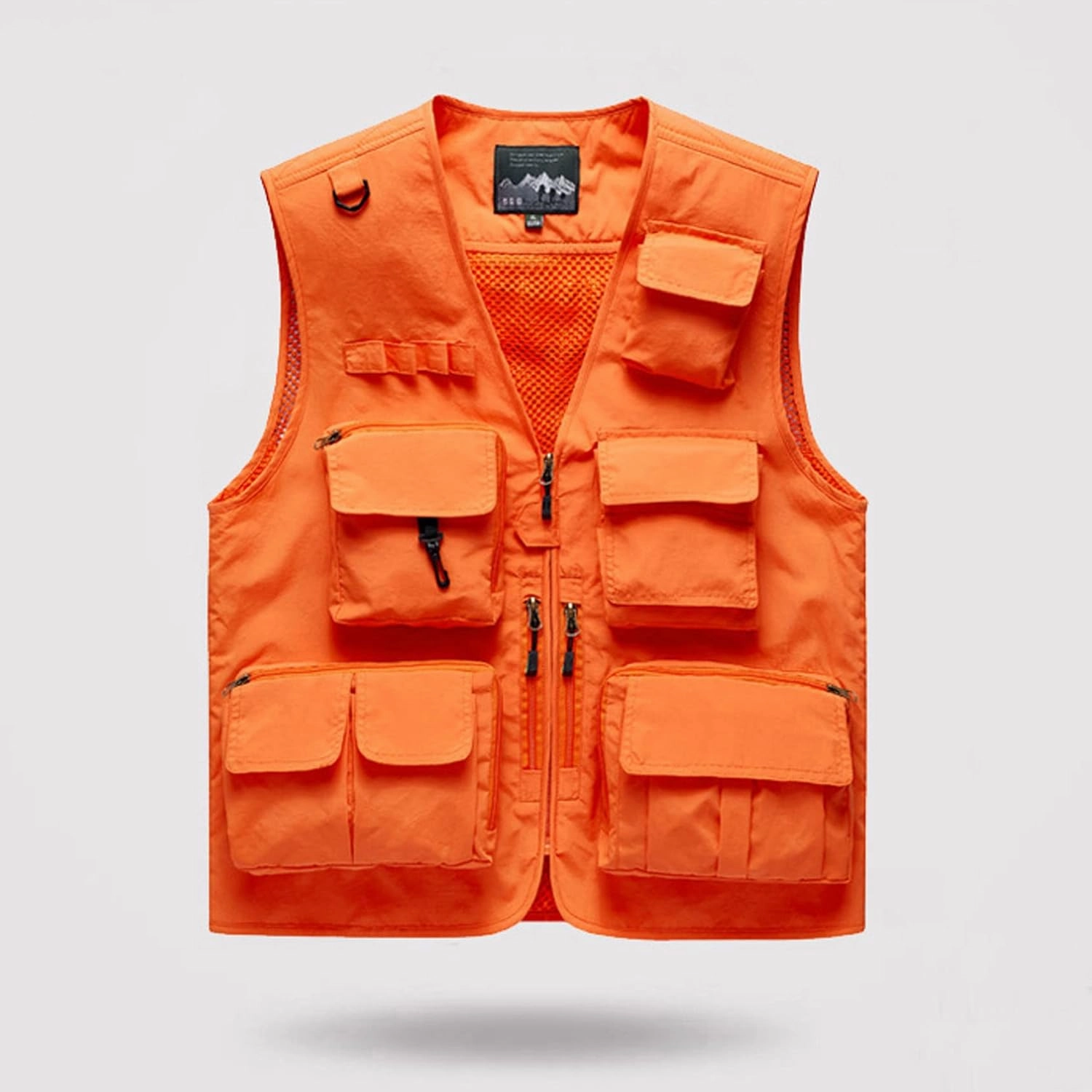 Perbai Men's Black Utility Fishing Vest Outdoor Summer Lightweight Work Photo Safari Cargo Vest