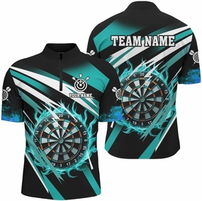 Personalized Dart Jerseys for Men, Dart Shirts for Men, Personalized 3D Purple Eagle Flying On Dart Board