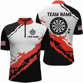Personalized Dart Shirts for Men, Dart Jerseys for Men, 3D Darts Board Galaxy Universe Men Darts Quarter
