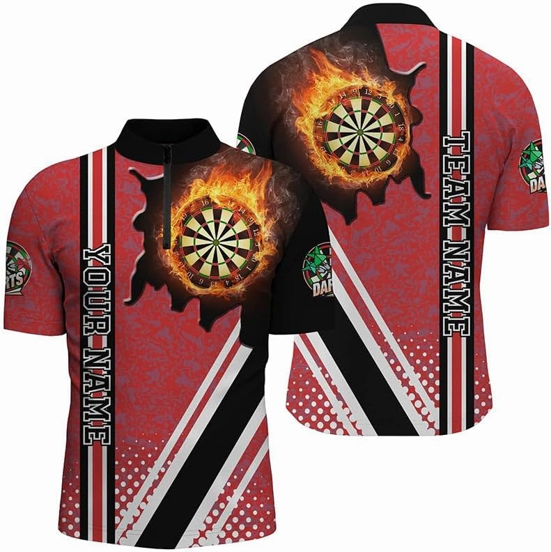 Personalized Dart Shirts for Men, Dart Jerseys for Men, Dart Shirts, Dart Jersey, Black Green Darts Board