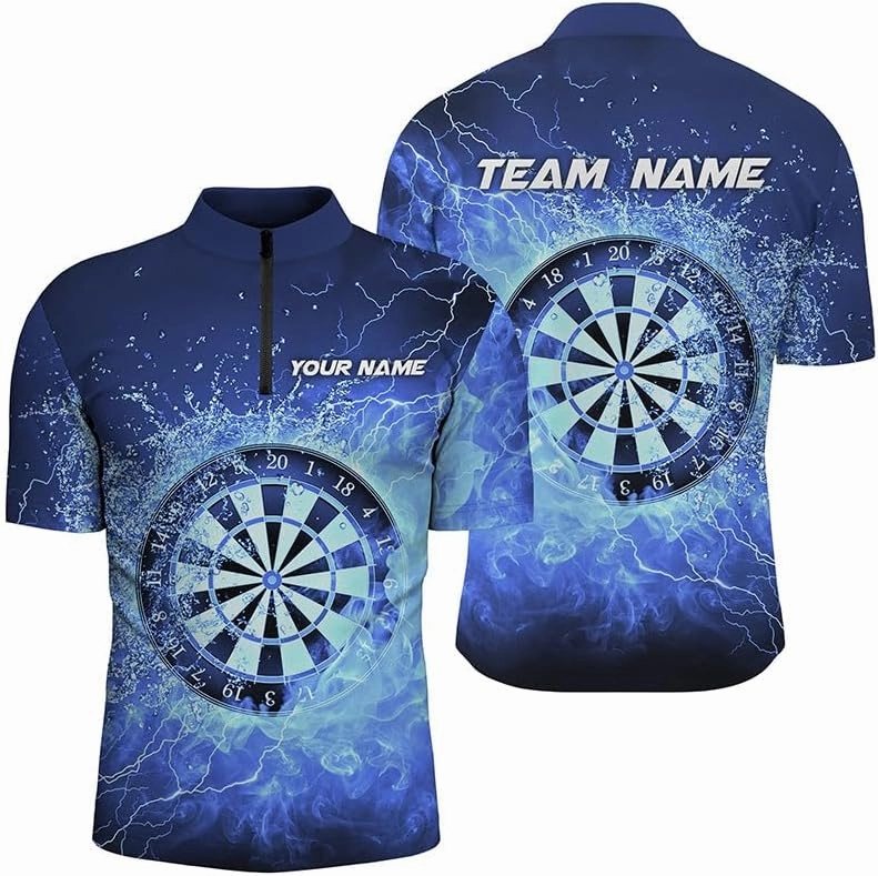 Personalized Dart Shirts for Men, Dart Jerseys for Men, Dart Shirts, Dart Jersey, Dart Board Red Version