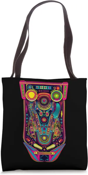 Pinball Arcade Game Popart Tote Bag