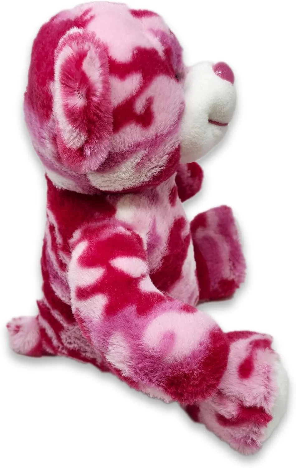Pink Camo Teddy Bear Stuffed Animal; Ultra Soft and Cuddly Plush Toy for Kids 3 Years Old to Adults; Child-Safe Embroidered Eyes adds a Unique Aesthetic; (9" Tall)