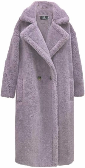 Pink Long Teddy Bear Coat,Women Winter Warm Faux Fur Jacket,Ladies Teddy Outdoor Overcoat