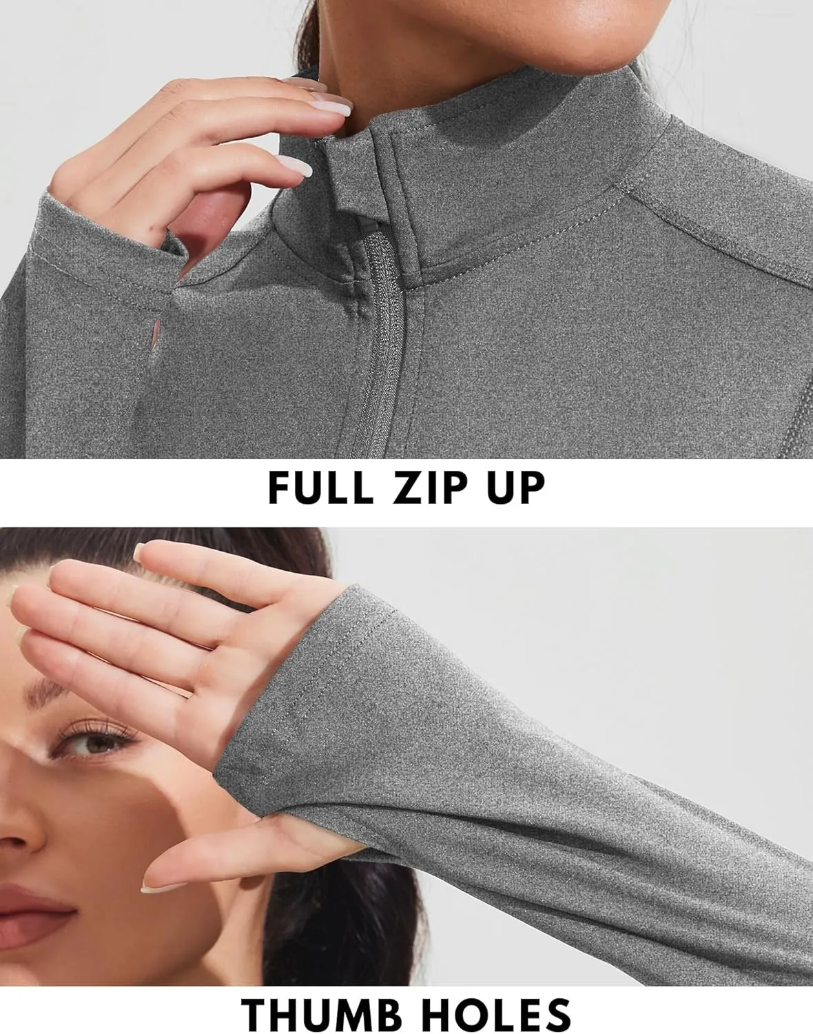 PINSPARK Women's Athletic Jackets Slim Fit Workout Jacket Full Zip Up Running Gym Yoga Sports Tops with Pockets