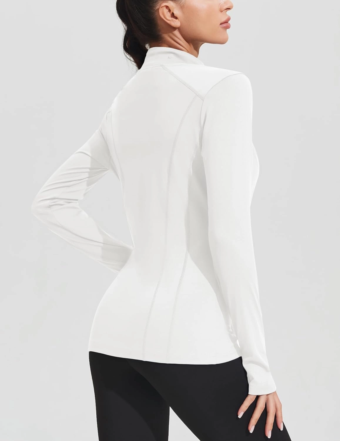 PINSPARK Women's Athletic Jackets Slim Fit Workout Jacket Full Zip Up Running Gym Yoga Sports Tops with Pockets