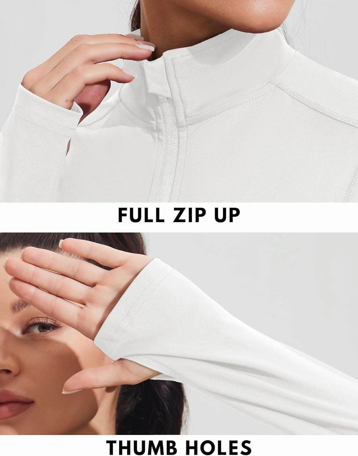 PINSPARK Women's Athletic Jackets Slim Fit Workout Jacket Full Zip Up Running Gym Yoga Sports Tops with Pockets