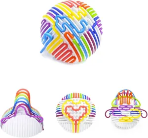PINU Sensory Fidget Board Ball Toy - Activity Board with 24 Strings - Educational