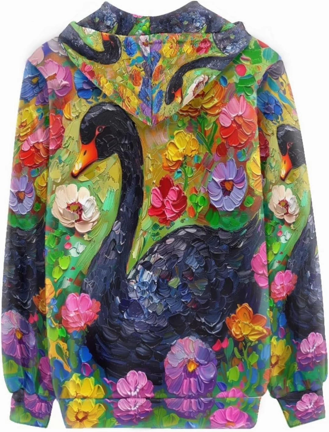 PinUp Angel Women Zip Up Hoodie Cute Oil Painting Graphic Clothes Oversized Sweatshirt Jacket Streetwear Coat