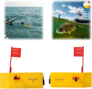 Planer Board for Fishing, Fishing Tool Fishing in Line Side Clip Medium Side Planer Board Quick Grip Snap Release for Trolling Boat Fishing Towing