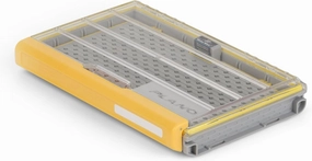 Plano EDGE 3600 Hook Utility Box, Clear/Yellow, Tackle Storage Accessories, Waterproof and Rust-Resistant Container for Fishing Hooks