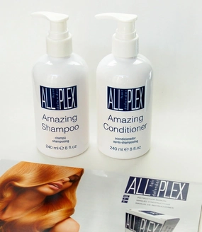 PLEX B.T Amazing Shampoo and Conditioner 8oz Duo - JKS International - Softens, Restores Damaged Hair - Hair Care - Shampoo and Conditioner Set