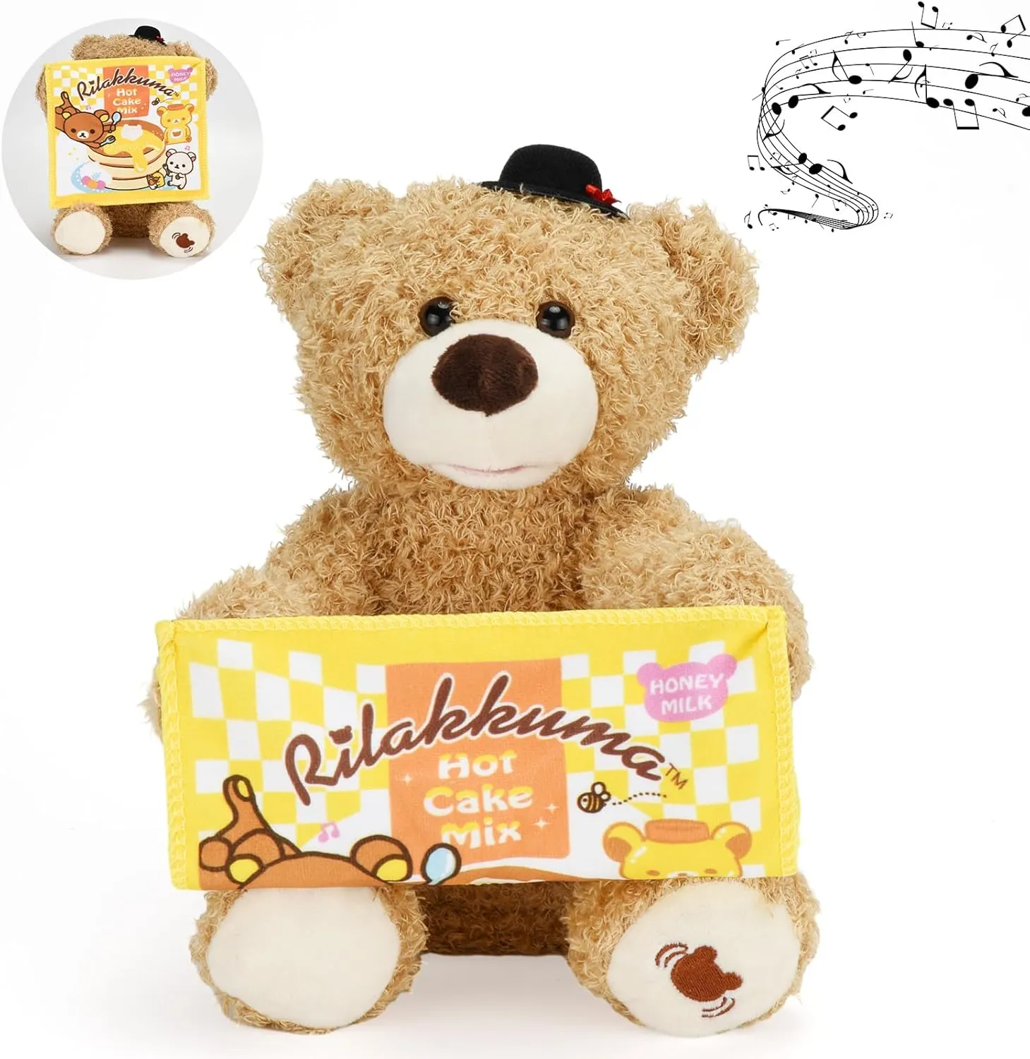 Plush Stuffed Animal Toy, Talking Teddy Bear Animated Plush Toy Dolls for Personalized Baby Birthday Gift,11.5in (Colorful)