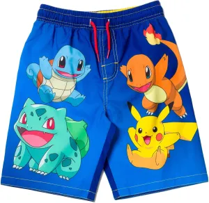 Pokemon UPF 50  Swim Trunks Bathing Suit Little Kid to Big Kid Sizes (4-14-16)