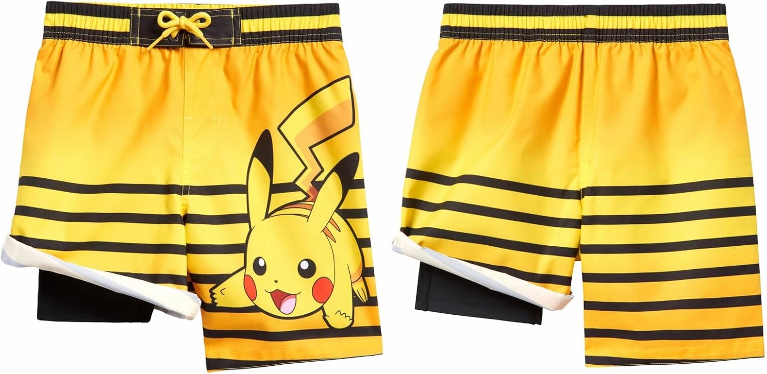Pokemon Compression UPF 50  Swim Trunks Little Kid to Big Kid Sizes (4-14-16)