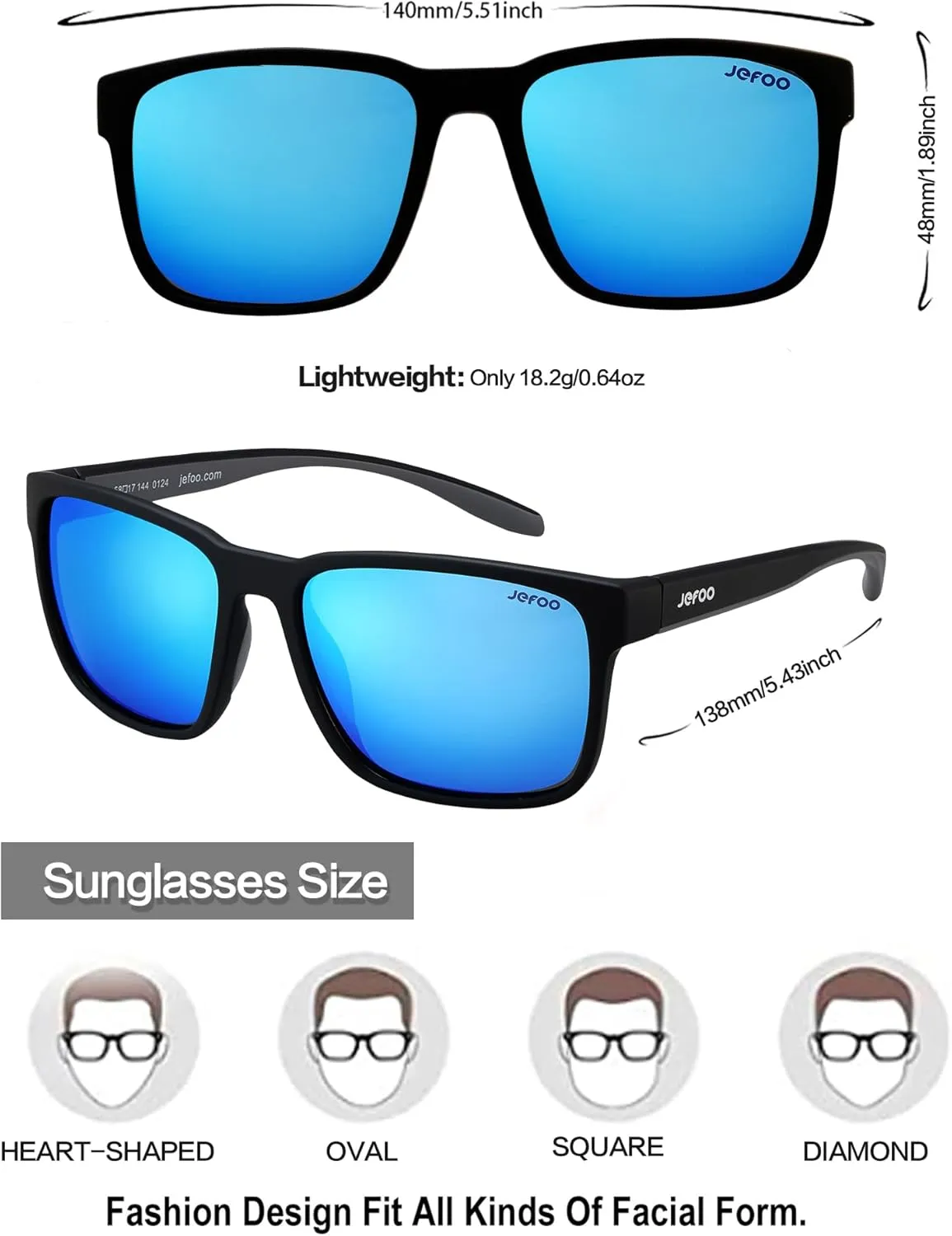 Polarized Fishing Sunglasses for Men Women Kayaking Surfing Driving Lightweight Sports Sun Glasses UV Protection