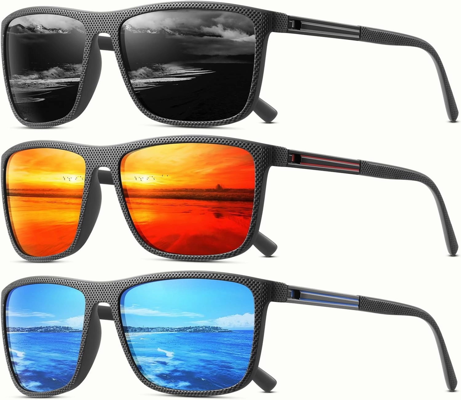 Polarized Sunglasses for Men Classic Lightweight Driving Fishing Golf Sun Glasses UV Protection Goggles