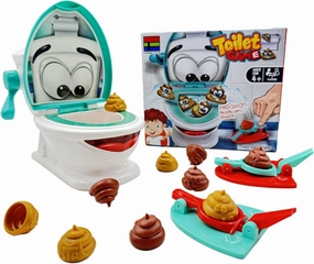 Poop Shoot Toilet Game, Funny Poop Family Board Game for Kids and Adults, Includes 12 Poop Toys, 2 Launchers and A Sticker, Gift for 4  Year Olds Kids