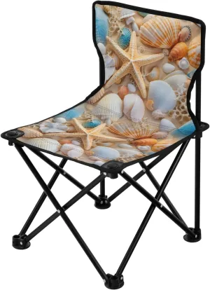Portable Camping Folding Chairs Foldable Chair Small Shell Starfish 1 Lightweight Backpacking Outdoor Outside Fishing