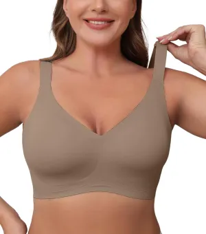 POSESHE Women's Wirefree Bras Full Coverage No Underwire Everyday Bra Comfortable Wireless Padded T-Shirt Bralette