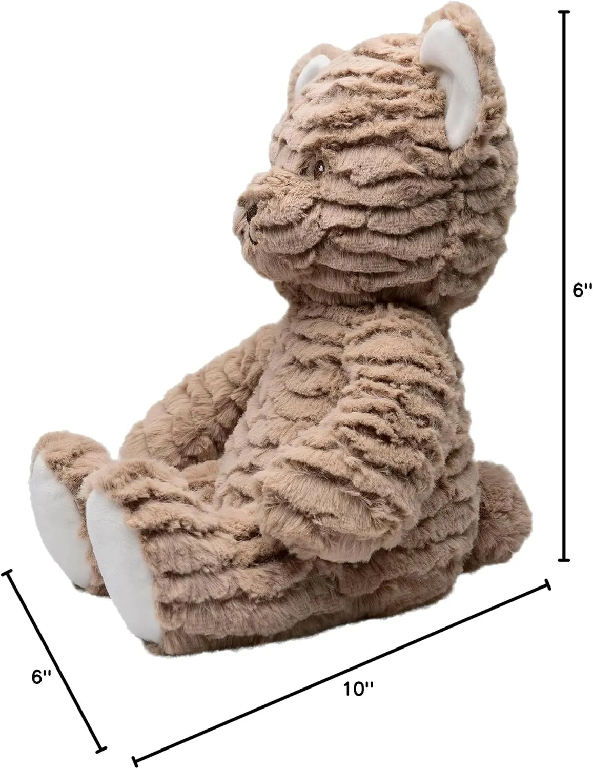 Premium, Soft Stuffed Animal Toy for Babies, Infants and Toddlers, Little Me Tan Plush Teddy Bear (10 in. Sitting)
