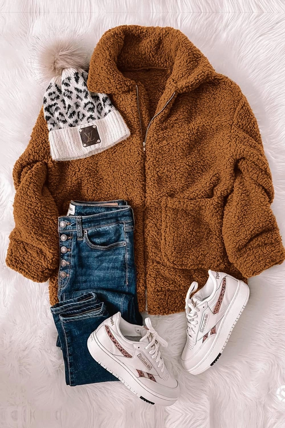 PRETTYGARDEN Women's Fashion Winter Coat Sherpa Fleece Faux Fur Shearling Oversized Trendy Jackets Warm Outerwear