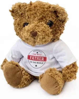 Probably The Best Father in The World - Adorable Lovely Soft Brown Teddy Bear - Gift Present