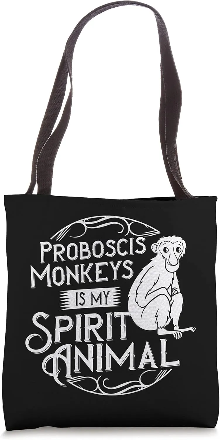 Proboscis Monkey Funny Long Nosed Monkeys Tote Bag