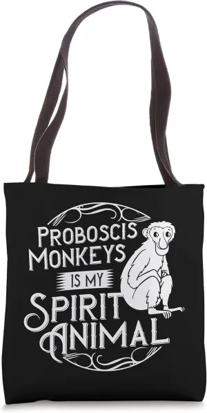 Proboscis Monkey Funny Long Nosed Monkeys Tote Bag