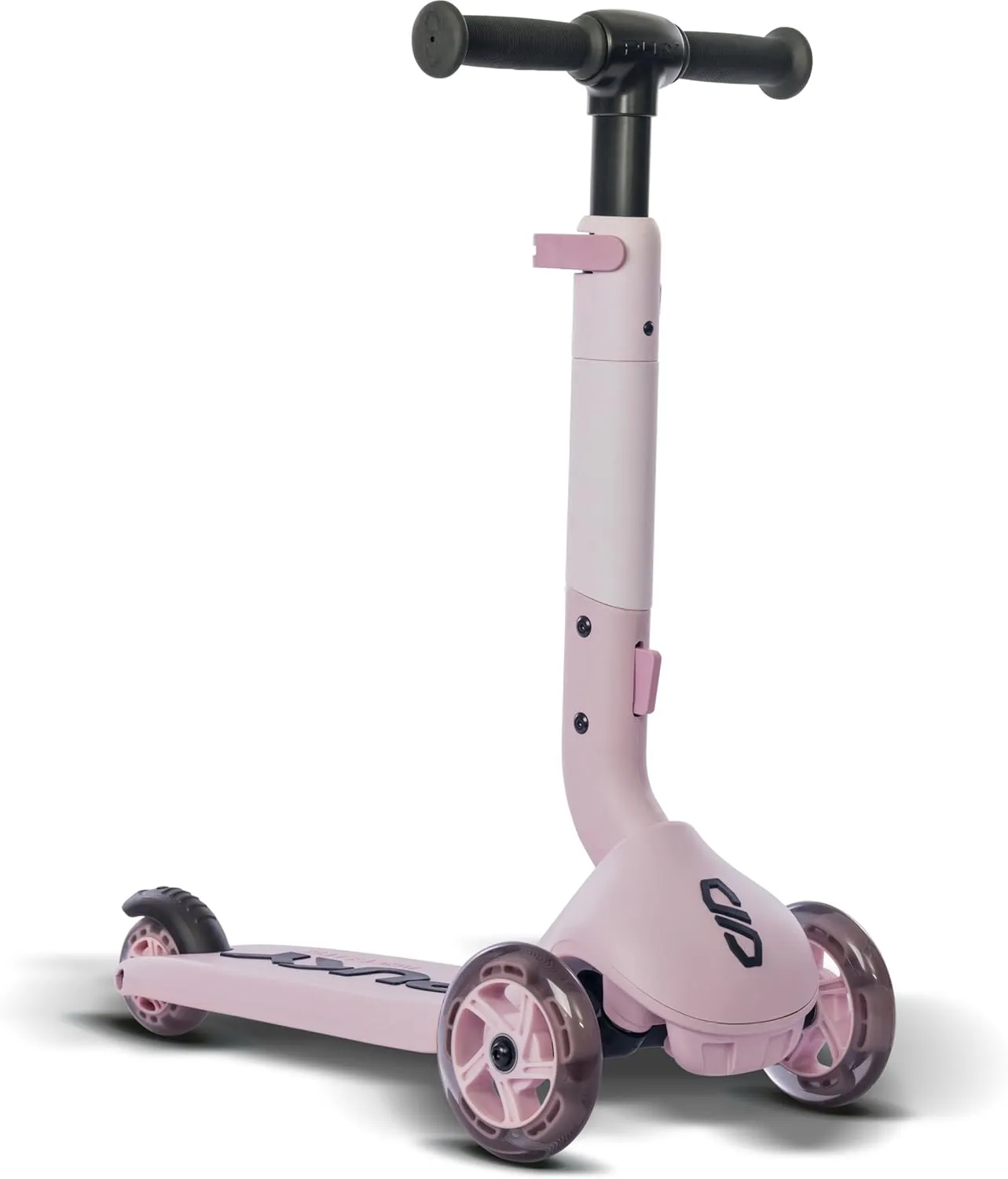 Push, scooter for children from 2 years, height-adjustable handlebars, foldable and compact, extra wide tyres for more safety, luminous wheels, ideal for adventurers and outdoors