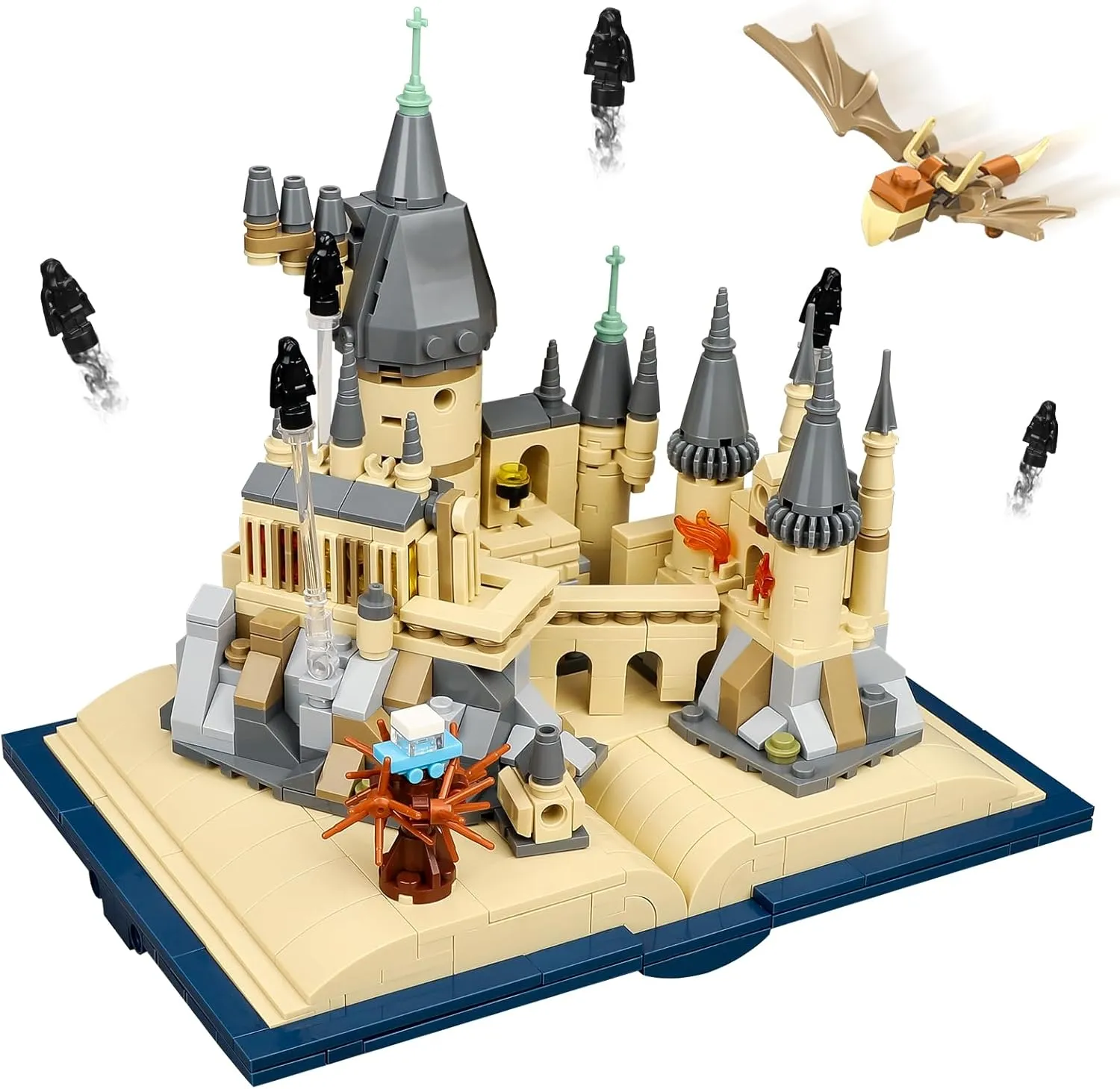 QLT QIAOLETONG Castle Book Building Block Set, STEM Toys Birthday for Boys Girls Aged 8-14, Collectible and Display Model Castle Building Kit for Adults Kids (727 PCS)