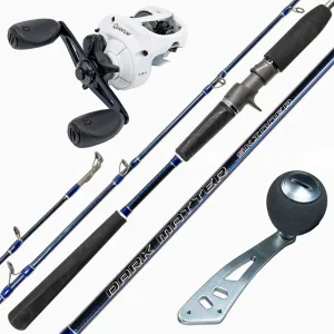 Quantum Accurist Reel   Dark Matter John Skinner Jig and Bounce Casting Rod   Power Handle Combo