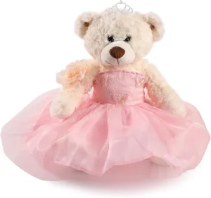 Quinceanera Doll Quince Teddy Bear with Dress,Quinceanera Decorations for Girls Gifts,OSO De Peluche para 15 Años Con Vestido,Centro De Mesa Muñecas para 15 Años Quinceañeras (Pink)