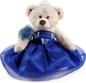 Quinceanera Doll Quince Teddy Bear with Dress,Quinceanera Decorations for Girls Gifts,OSO De Peluche para 15 Años Con Vestido,Centro De Mesa Muñecas para 15 Años Quinceañeras (Royal Blue)