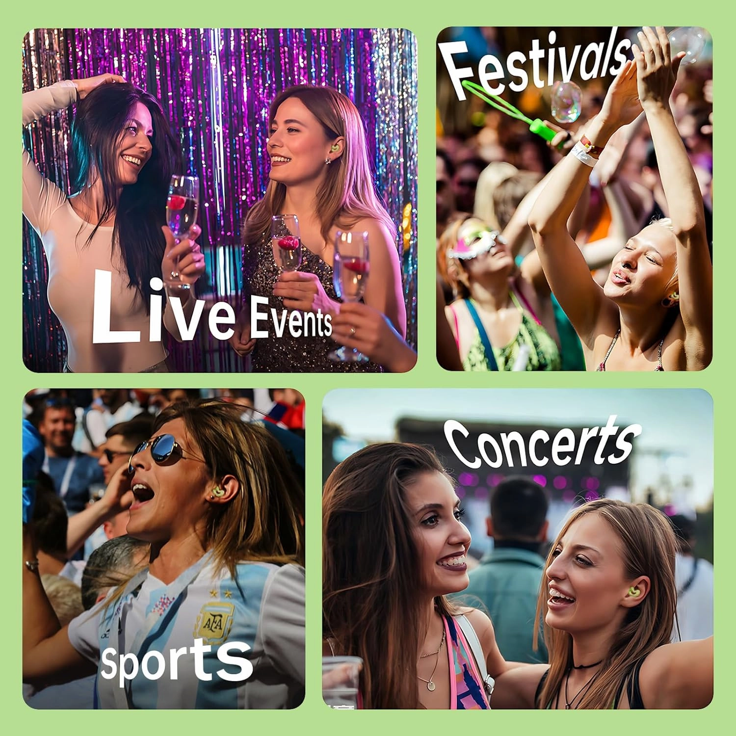Rave Earplugs – High-Fidelity Noise Reduction Ear Plugs for Concerts, Festivals, and Live Events, Advanced Acoustic Filters for Vibrant Sound Clarity, Reusable and Custom-Fit Design