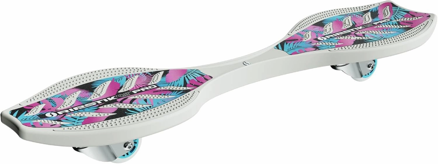 Razor RipStik Ripster Air Pro Waveboard - Compact Lightweight Caster Board for Ages 8 , Supports Riders Up to 100KG (220Lbs), Special Edition White