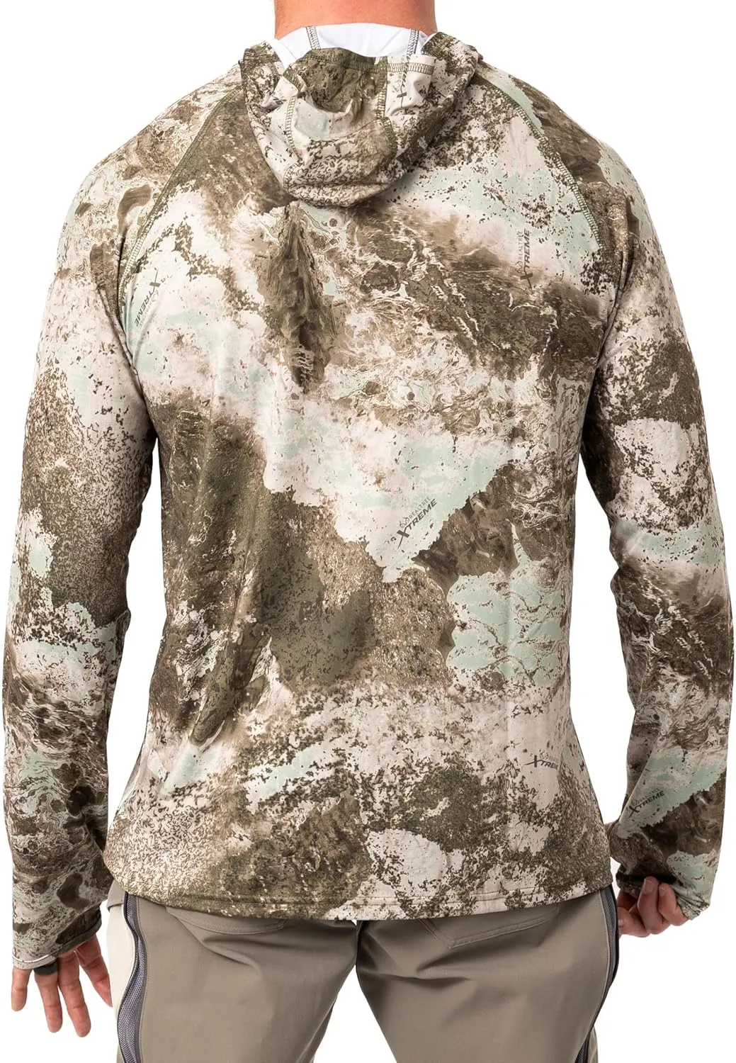 Realtree Men's Camo Sun Hooded Shirts, Lightweight, Breathable for Fishing, Hiking and Outdoors