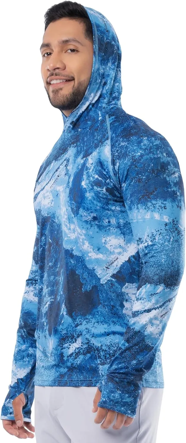 Realtree Men's Technical Flex Raglan Performance Pullover Fishing Hoodie