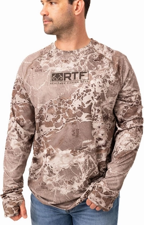 Realtree Men's Camo Sun Hooded Shirts, Lightweight, Breathable for Fishing, Hiking and Outdoors