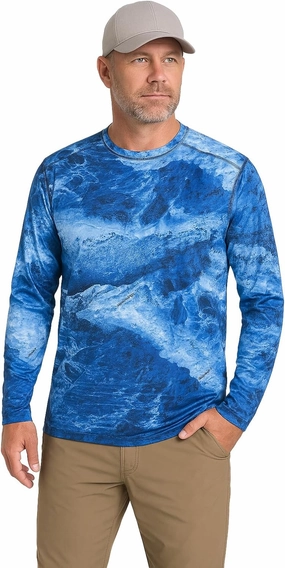 Realtree Xtreme Camo Fishing Shirts | UPF 50 UV Protection 4 Way Stretchable Long Sleeve Unisex Crewneck Tee