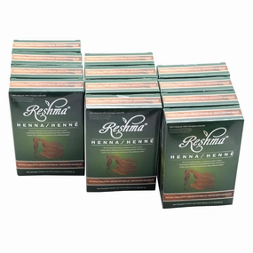Reshma Beauty 30 Minute Henna Hair Color Infused with Natural Henna For Soft Shiny Hair Henna Hair Color/Dye 100% Gray Coverage, Semi-Permanent Ayurveda Hair Product, 25.44 oz, Pack of 12 (Highlights)