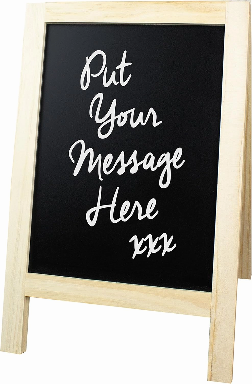 Retro Style Double Sided Mini Chalkboard Stand 19x30cm Including Chalk Memo Board, Black, 25 x 4 x 31 cm