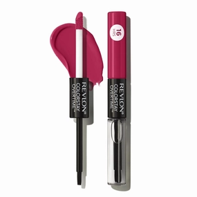 REVLON Liquid Lipstick with Clear Lip Gloss, ColorStay Overtime Lipcolor, Dual Ended with Vitamin E, 010 Non-Stop Cherry, 0.07 Fl Oz (Pack of 2)