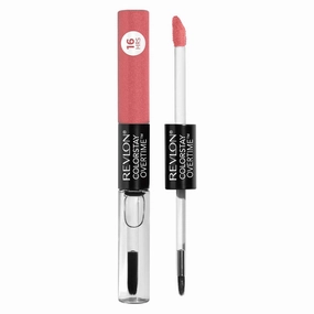 Revlon Liquid Lipstick with Clear Lip Gloss, ColorStay Overtime Lipcolor, Dual Ended with Vitamin E, 410 Perennial Peach, 0.07 Fl Oz