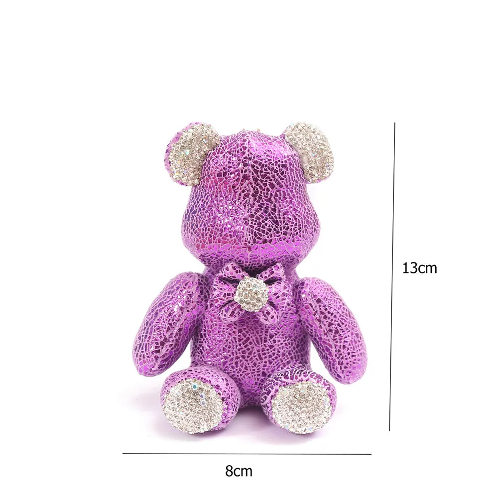 Rhinestone Elegant Teddy Bear Keychain
