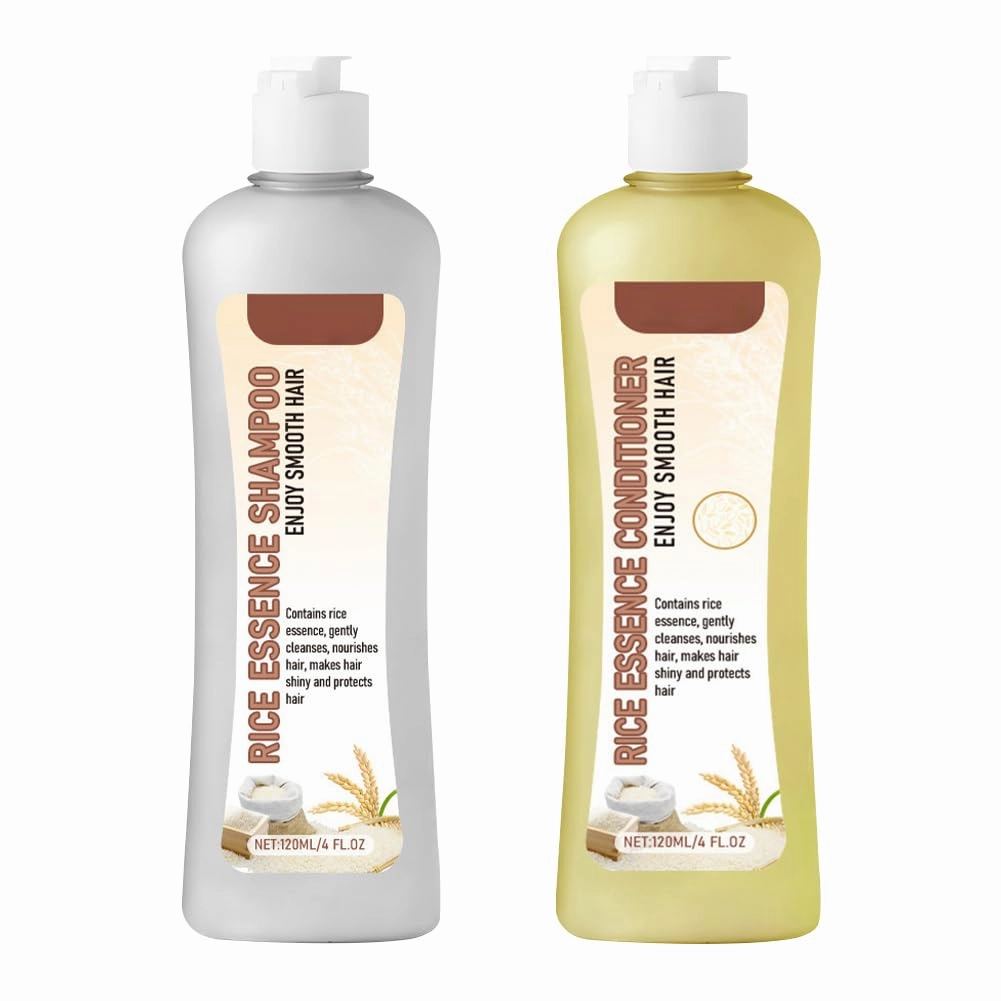 Rice Shampoo and Conditioner Set,Women Rice Essence Shampoo and Conditioner Kit for Cleansing,Nourishing,Moisturizing,Strengthen Revitalize Damaged Hair,Smoothing,Suitable For All Hair type