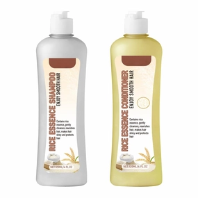 Rice Shampoo and Conditioner Set,Women Rice Essence Shampoo and Conditioner Kit for Cleansing,Nourishing,Moisturizing,Strengthen Revitalize Damaged Hair,Smoothing,Suitable For All Hair type