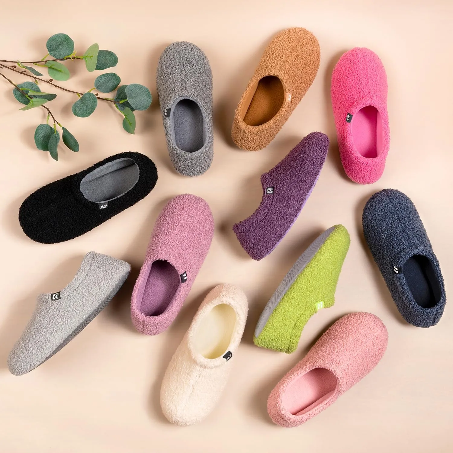 RockDove Women's Teddy Fleece Closed Back Indoor Slipper