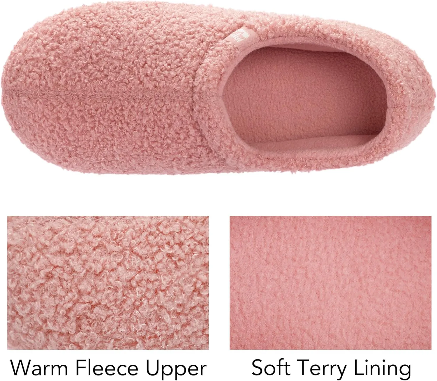 RockDove Women's Teddy Fleece Closed Back Indoor Slipper