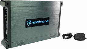 Rockville DBM45 2000W Peak/500W RMS 4-Channel Marine Amplifier, Waterproof Design, Adjustable Crossover, Compact Size for Boats and Yachts